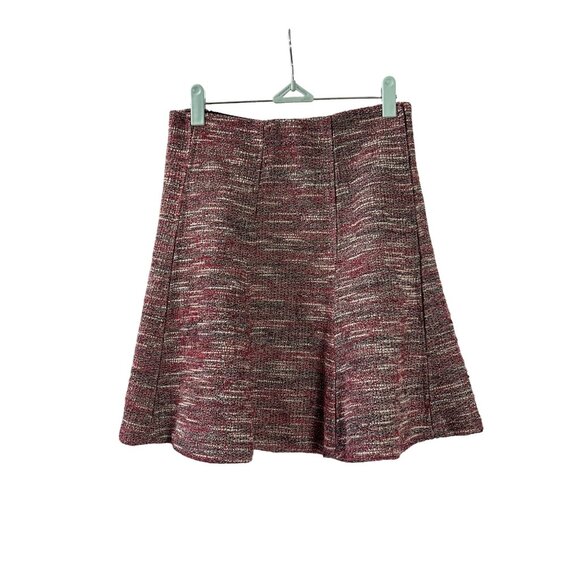 LOFT Womens Tweed Flared Skirt Size XS Multicolor Knee Length Elastic Waist - Picture 1 of 3